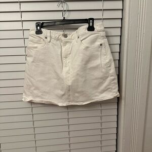 Stylish White Denim Skirt